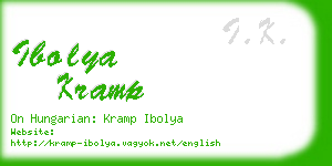 ibolya kramp business card